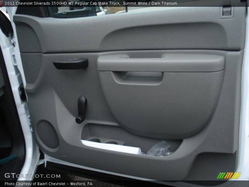 Summit White / Dark Titanium 2012 Chevrolet Silverado 3500HD WT Regular Cab Stake Truck