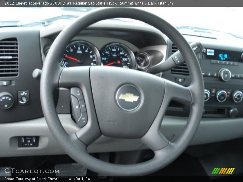 Summit White / Dark Titanium 2012 Chevrolet Silverado 3500HD WT Regular Cab Stake Truck
