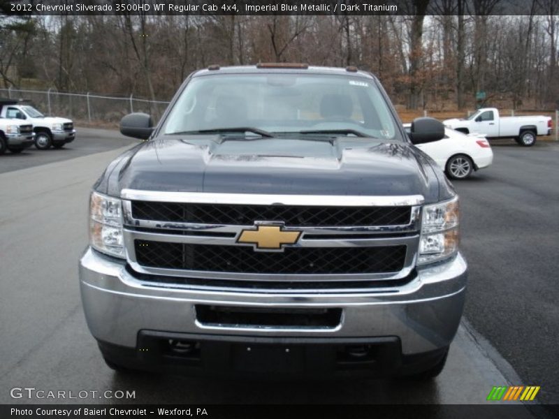 Imperial Blue Metallic / Dark Titanium 2012 Chevrolet Silverado 3500HD WT Regular Cab 4x4