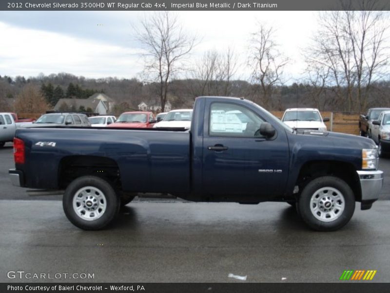 Imperial Blue Metallic / Dark Titanium 2012 Chevrolet Silverado 3500HD WT Regular Cab 4x4