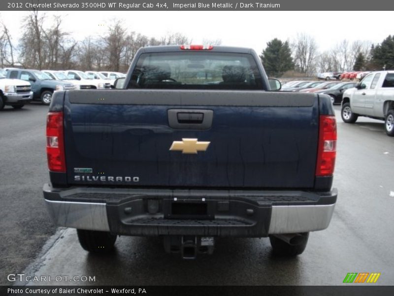 Imperial Blue Metallic / Dark Titanium 2012 Chevrolet Silverado 3500HD WT Regular Cab 4x4