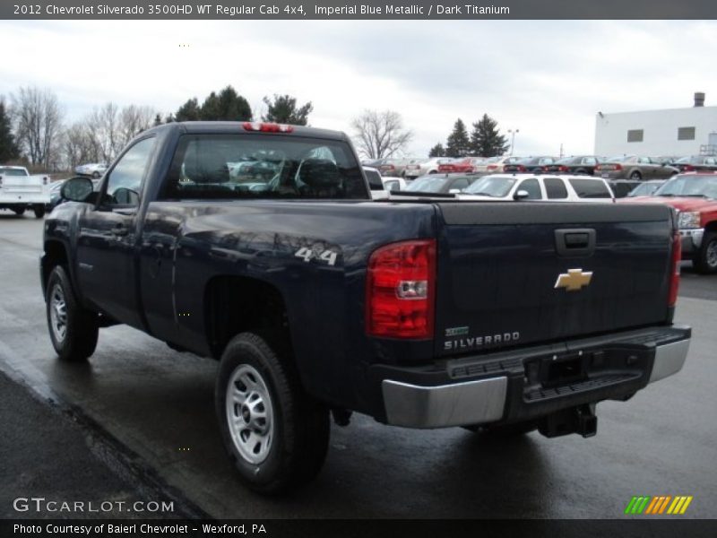 Imperial Blue Metallic / Dark Titanium 2012 Chevrolet Silverado 3500HD WT Regular Cab 4x4