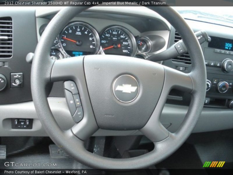 Imperial Blue Metallic / Dark Titanium 2012 Chevrolet Silverado 3500HD WT Regular Cab 4x4