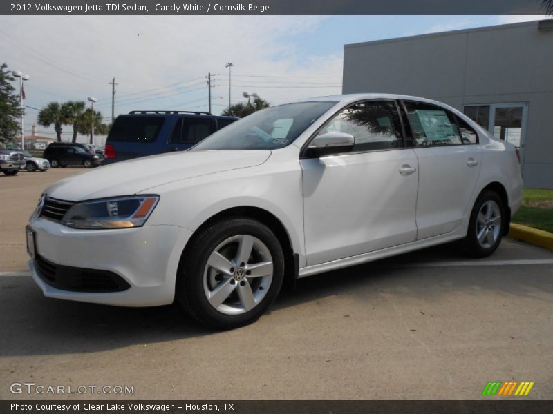 Candy White / Cornsilk Beige 2012 Volkswagen Jetta TDI Sedan