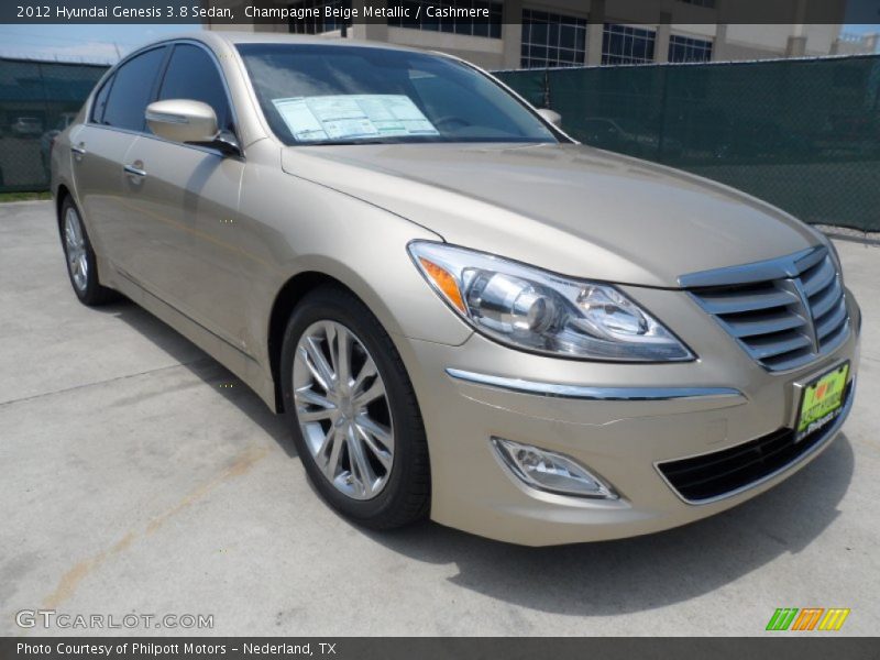 Champagne Beige Metallic / Cashmere 2012 Hyundai Genesis 3.8 Sedan