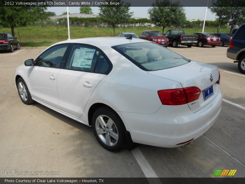 Candy White / Cornsilk Beige 2012 Volkswagen Jetta TDI Sedan