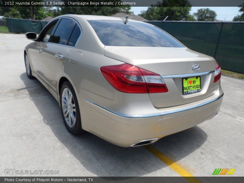Champagne Beige Metallic / Cashmere 2012 Hyundai Genesis 3.8 Sedan