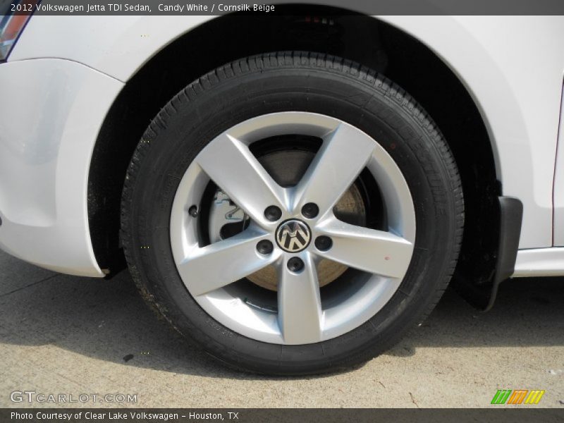 Candy White / Cornsilk Beige 2012 Volkswagen Jetta TDI Sedan