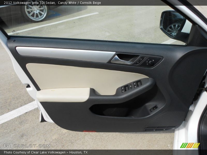 Candy White / Cornsilk Beige 2012 Volkswagen Jetta TDI Sedan