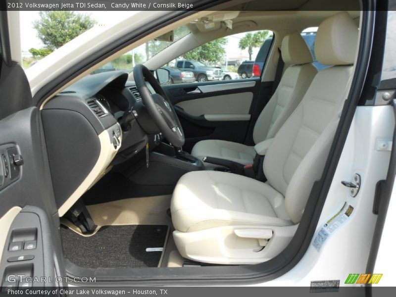Candy White / Cornsilk Beige 2012 Volkswagen Jetta TDI Sedan