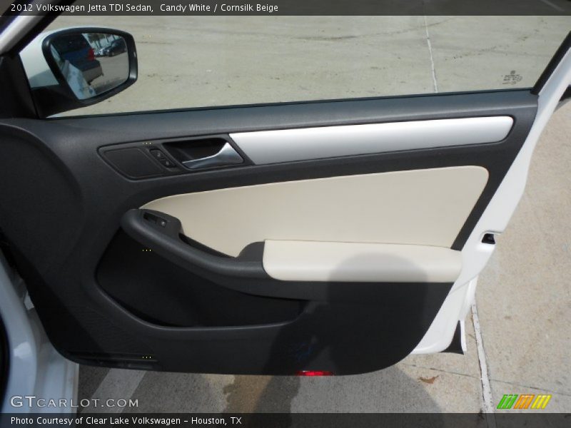 Candy White / Cornsilk Beige 2012 Volkswagen Jetta TDI Sedan