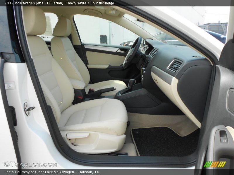 Candy White / Cornsilk Beige 2012 Volkswagen Jetta TDI Sedan