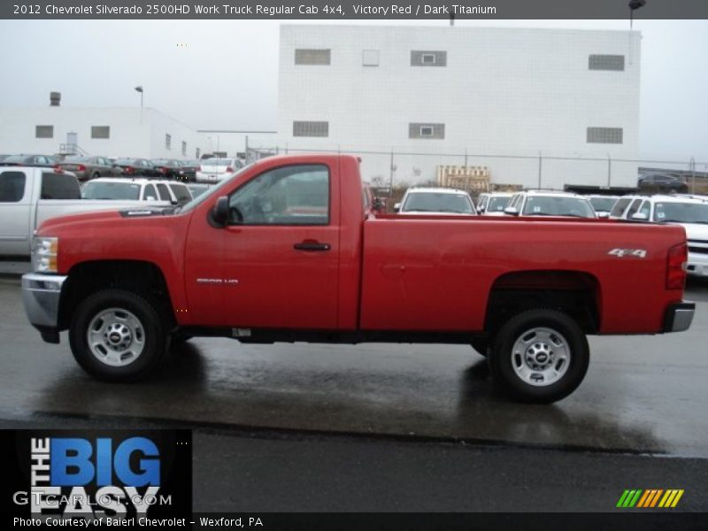 Victory Red / Dark Titanium 2012 Chevrolet Silverado 2500HD Work Truck Regular Cab 4x4