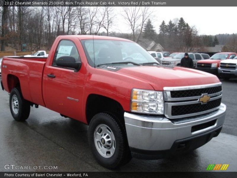 Victory Red / Dark Titanium 2012 Chevrolet Silverado 2500HD Work Truck Regular Cab 4x4