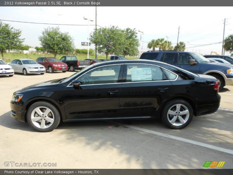 Black / Cornsilk Beige 2012 Volkswagen Passat 2.5L SE