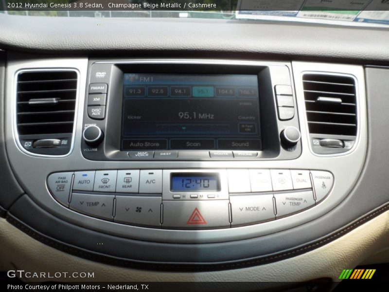 Champagne Beige Metallic / Cashmere 2012 Hyundai Genesis 3.8 Sedan