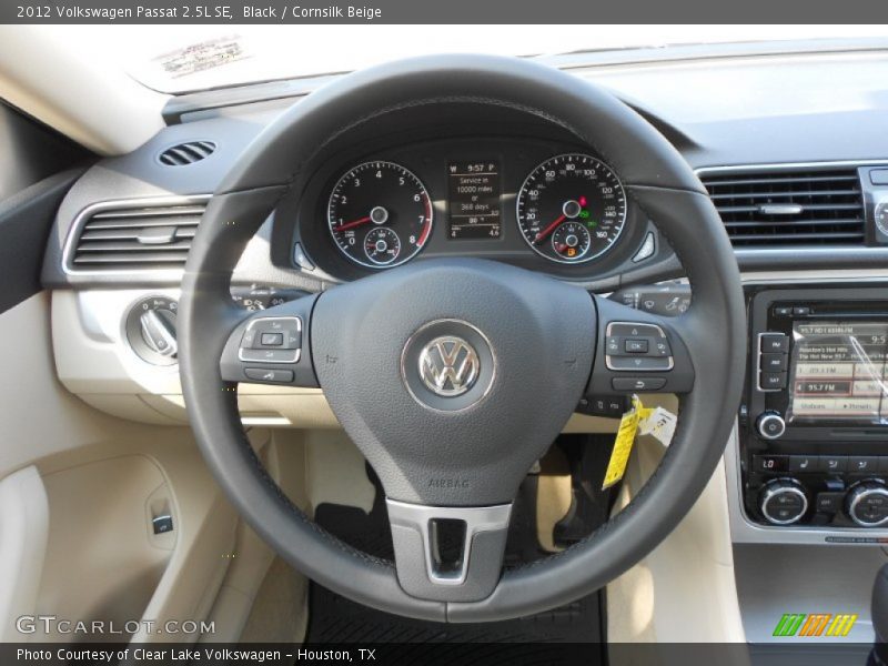 Black / Cornsilk Beige 2012 Volkswagen Passat 2.5L SE