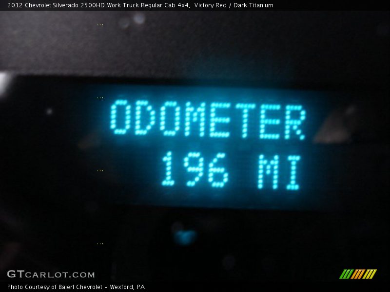 Victory Red / Dark Titanium 2012 Chevrolet Silverado 2500HD Work Truck Regular Cab 4x4