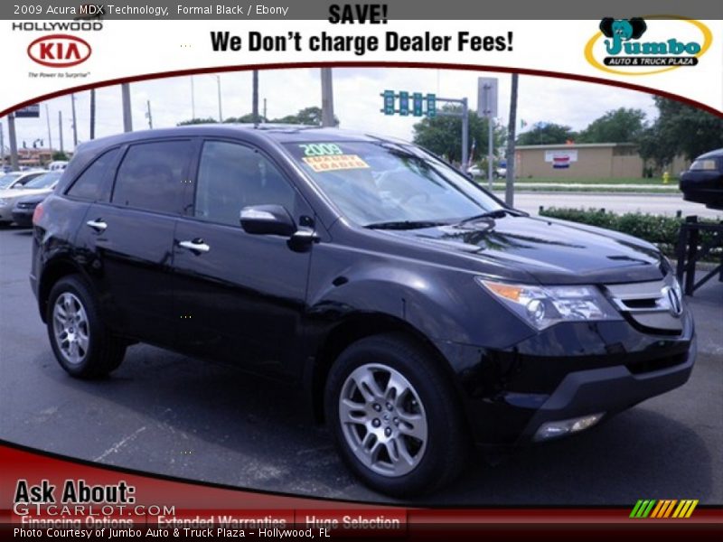 Formal Black / Ebony 2009 Acura MDX Technology