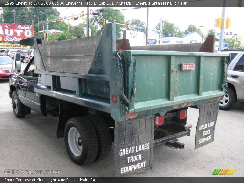 Emerald Green Metallic / Tan 1995 Chevrolet C/K 3500 C3500 Cheyenne Regular Cab Dually Chassis