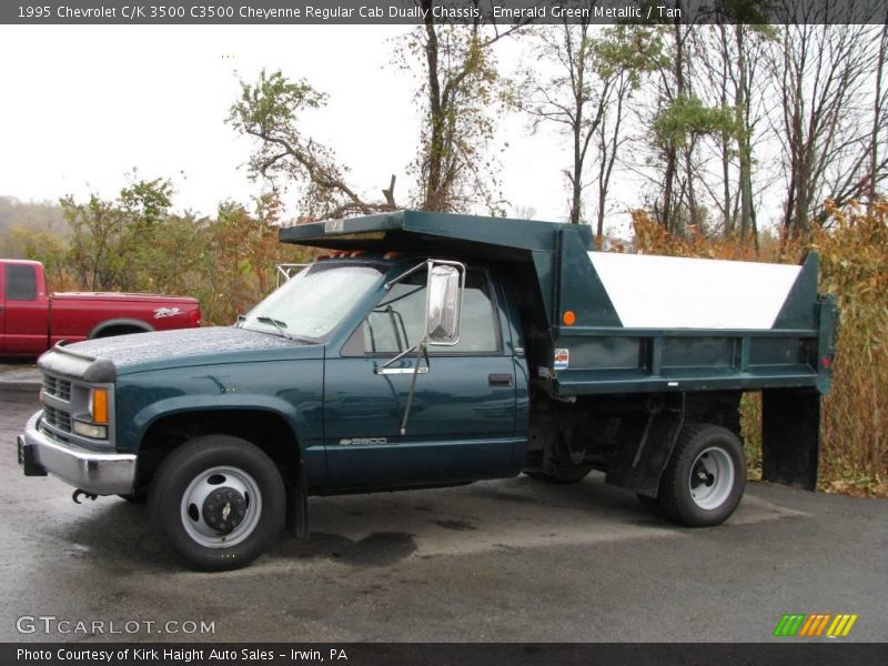 Emerald Green Metallic / Tan 1995 Chevrolet C/K 3500 C3500 Cheyenne Regular Cab Dually Chassis