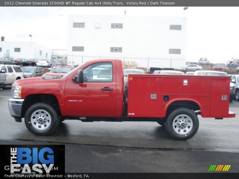 Victory Red / Dark Titanium 2012 Chevrolet Silverado 3500HD WT Regular Cab 4x4 Utility Truck