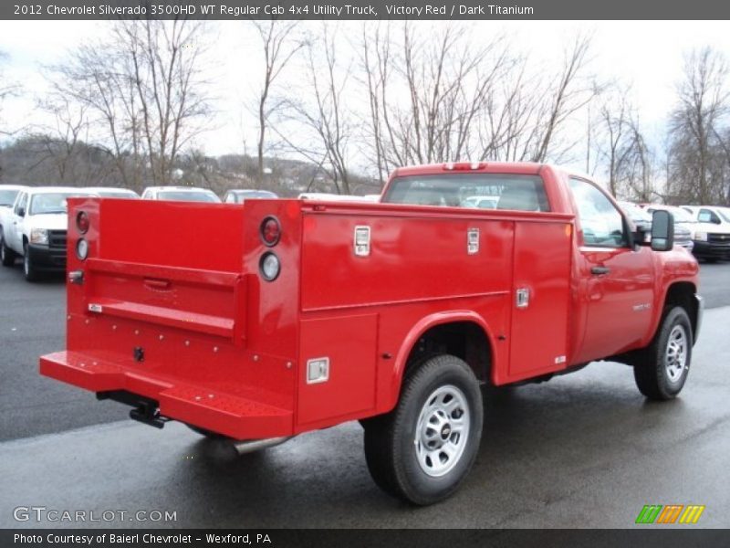 Victory Red / Dark Titanium 2012 Chevrolet Silverado 3500HD WT Regular Cab 4x4 Utility Truck