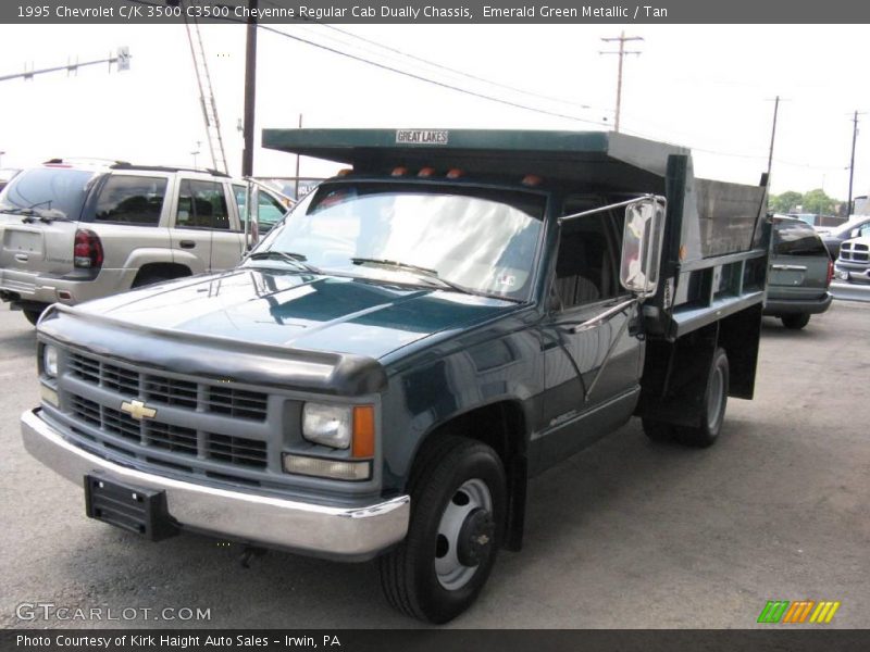 Emerald Green Metallic / Tan 1995 Chevrolet C/K 3500 C3500 Cheyenne Regular Cab Dually Chassis