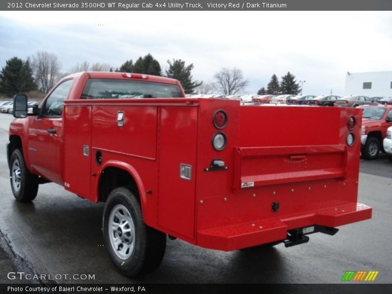 Victory Red / Dark Titanium 2012 Chevrolet Silverado 3500HD WT Regular Cab 4x4 Utility Truck