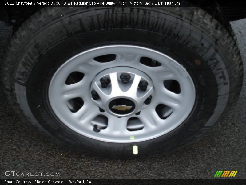 Victory Red / Dark Titanium 2012 Chevrolet Silverado 3500HD WT Regular Cab 4x4 Utility Truck