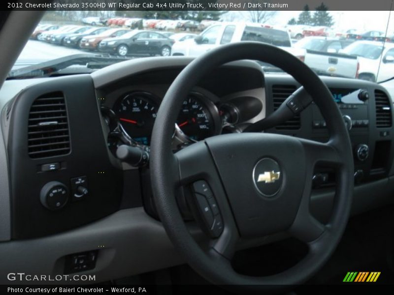 Victory Red / Dark Titanium 2012 Chevrolet Silverado 3500HD WT Regular Cab 4x4 Utility Truck