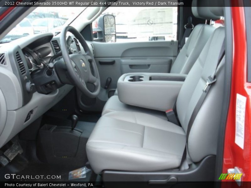 Victory Red / Dark Titanium 2012 Chevrolet Silverado 3500HD WT Regular Cab 4x4 Utility Truck