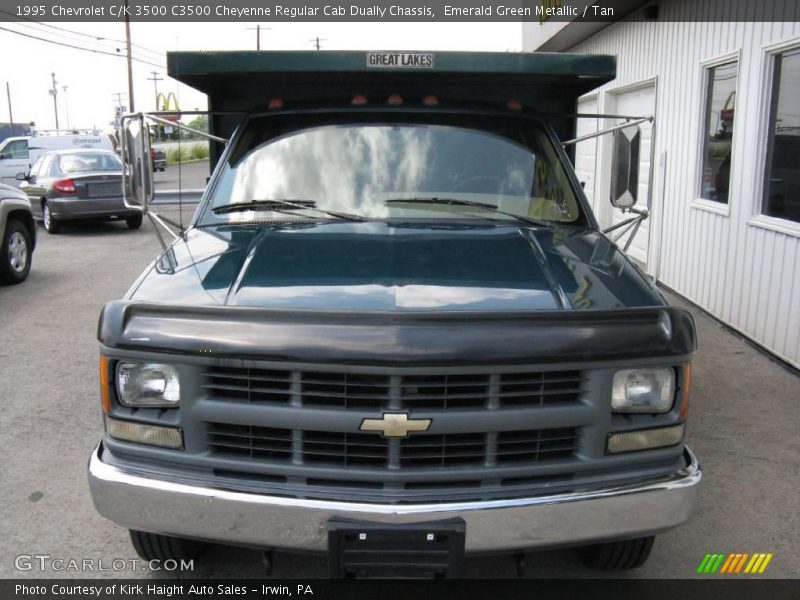 Emerald Green Metallic / Tan 1995 Chevrolet C/K 3500 C3500 Cheyenne Regular Cab Dually Chassis