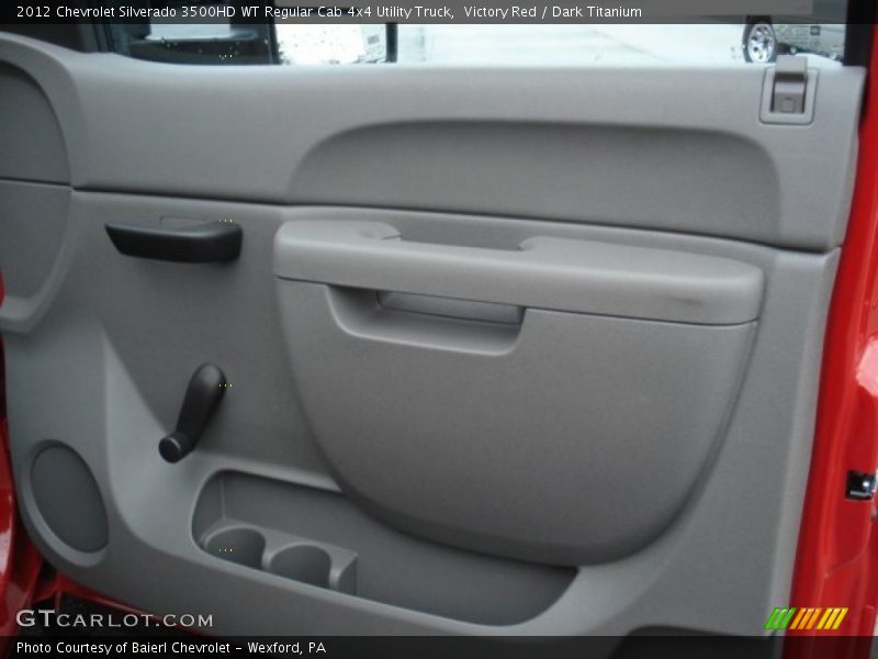 Victory Red / Dark Titanium 2012 Chevrolet Silverado 3500HD WT Regular Cab 4x4 Utility Truck