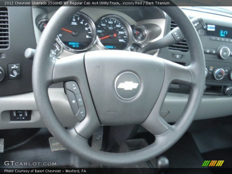 Victory Red / Dark Titanium 2012 Chevrolet Silverado 3500HD WT Regular Cab 4x4 Utility Truck