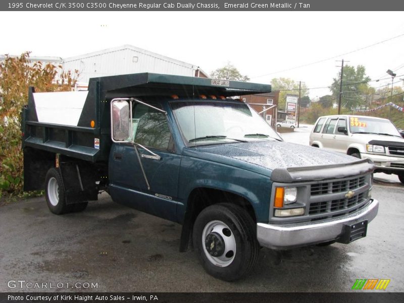 Emerald Green Metallic / Tan 1995 Chevrolet C/K 3500 C3500 Cheyenne Regular Cab Dually Chassis