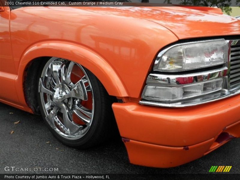 Custom Orange / Medium Gray 2001 Chevrolet S10 Extended Cab