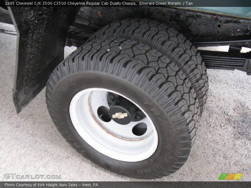 Emerald Green Metallic / Tan 1995 Chevrolet C/K 3500 C3500 Cheyenne Regular Cab Dually Chassis