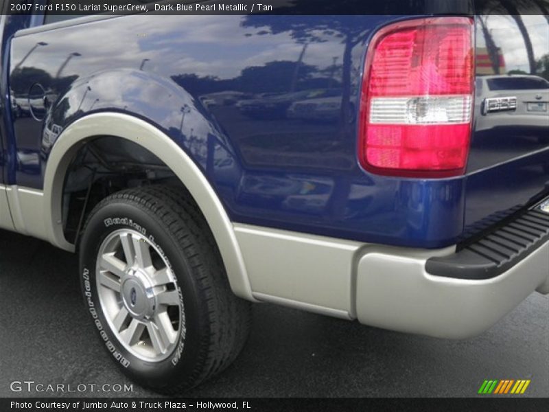 Dark Blue Pearl Metallic / Tan 2007 Ford F150 Lariat SuperCrew