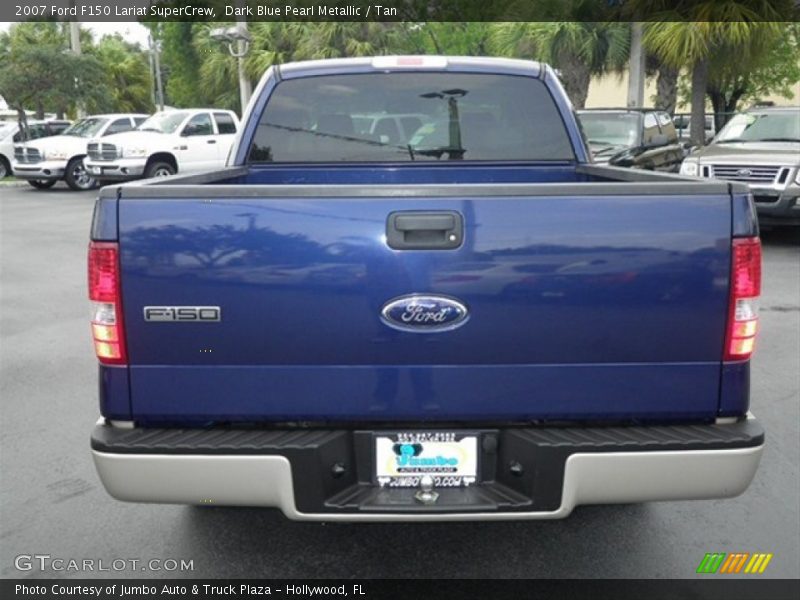 Dark Blue Pearl Metallic / Tan 2007 Ford F150 Lariat SuperCrew