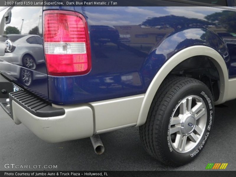 Dark Blue Pearl Metallic / Tan 2007 Ford F150 Lariat SuperCrew
