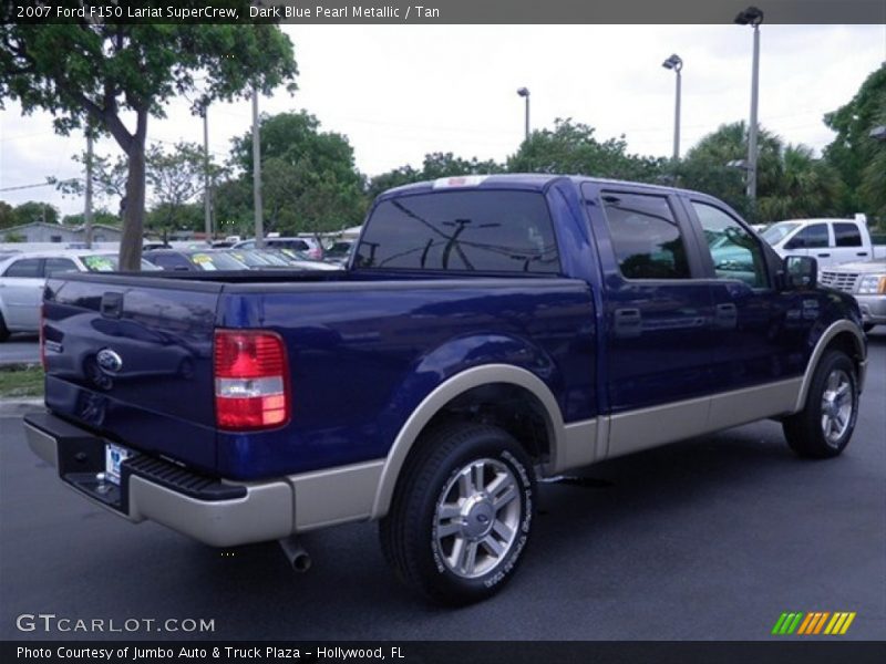 Dark Blue Pearl Metallic / Tan 2007 Ford F150 Lariat SuperCrew