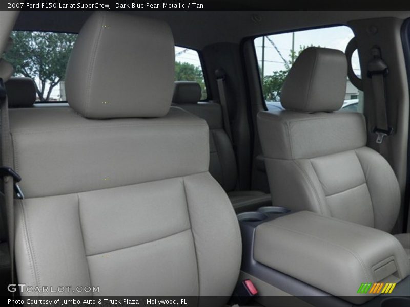 Dark Blue Pearl Metallic / Tan 2007 Ford F150 Lariat SuperCrew