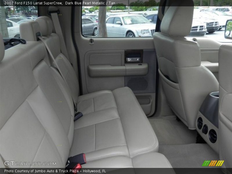 Dark Blue Pearl Metallic / Tan 2007 Ford F150 Lariat SuperCrew