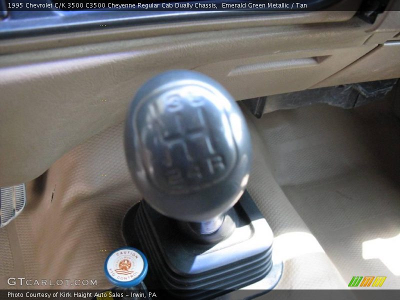 Emerald Green Metallic / Tan 1995 Chevrolet C/K 3500 C3500 Cheyenne Regular Cab Dually Chassis