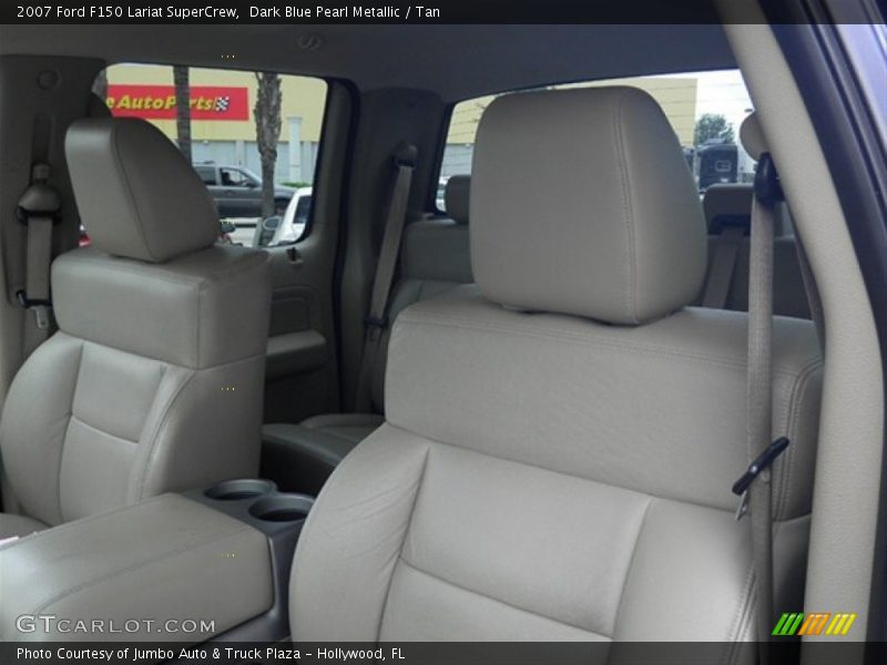 Dark Blue Pearl Metallic / Tan 2007 Ford F150 Lariat SuperCrew