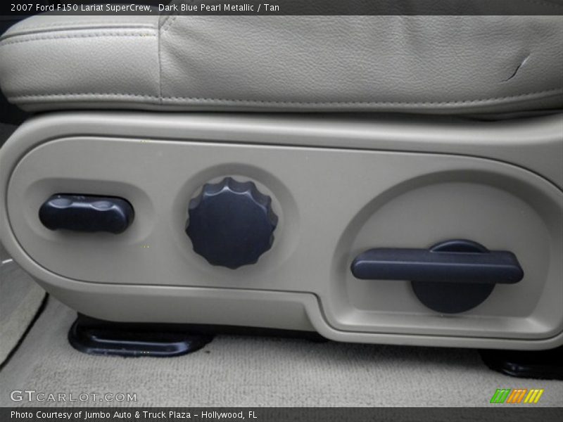 Dark Blue Pearl Metallic / Tan 2007 Ford F150 Lariat SuperCrew