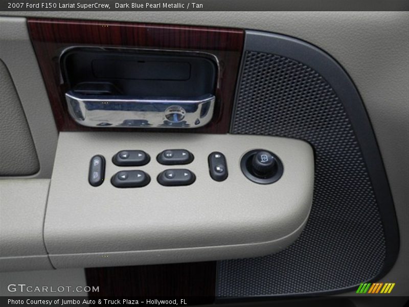 Dark Blue Pearl Metallic / Tan 2007 Ford F150 Lariat SuperCrew