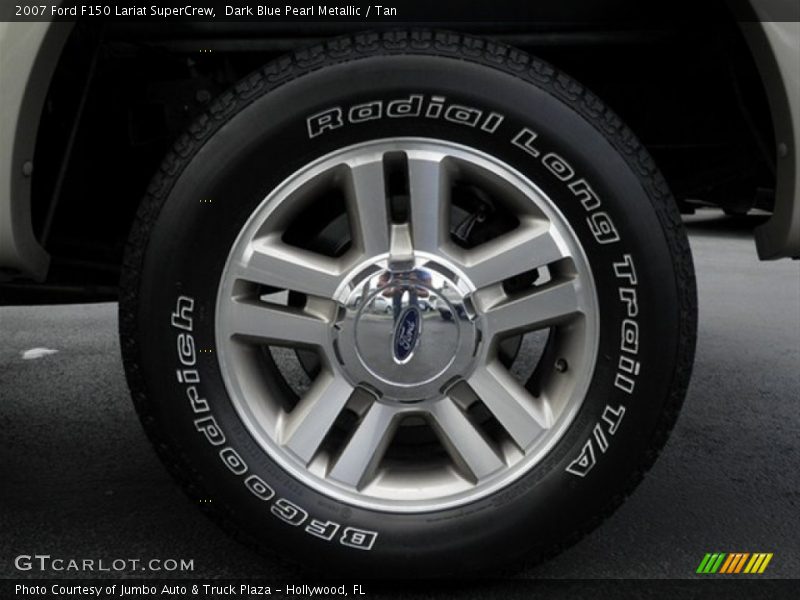 Dark Blue Pearl Metallic / Tan 2007 Ford F150 Lariat SuperCrew
