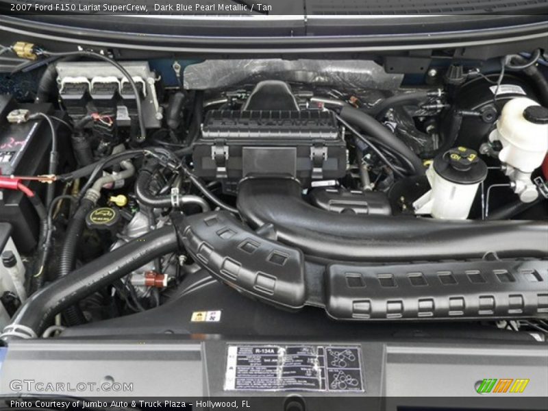 Dark Blue Pearl Metallic / Tan 2007 Ford F150 Lariat SuperCrew